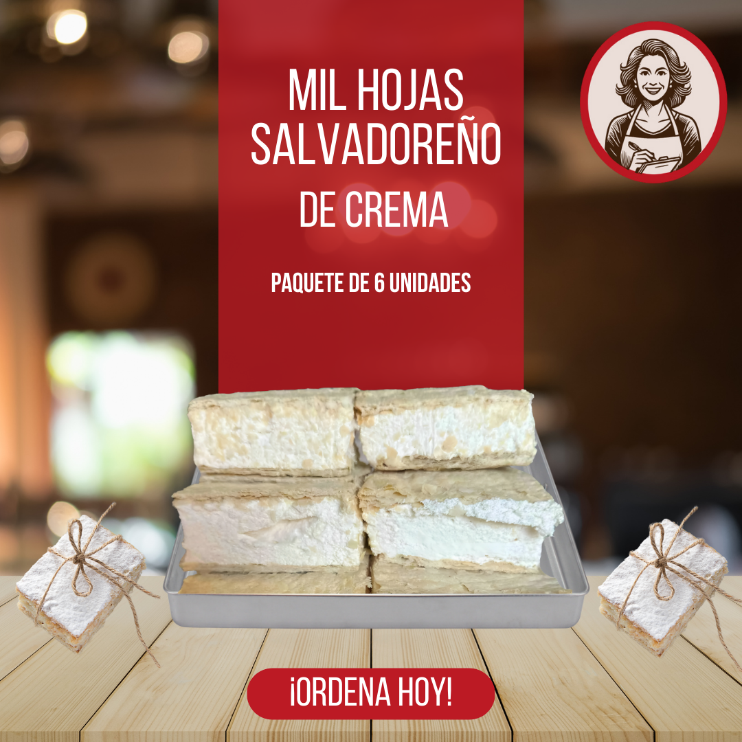 Milhojas Salvadoreño de Crema