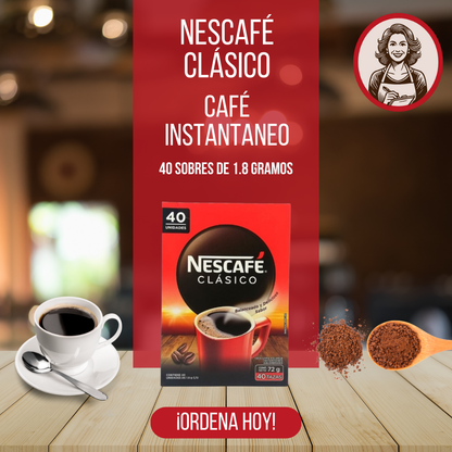 Café Instantáneo Nescafé (40 Sobres)