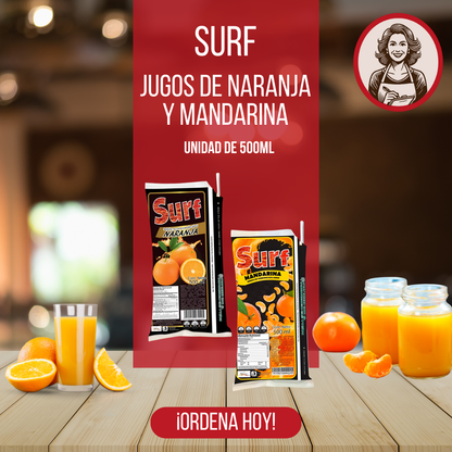 Jugos de Naranja y Mandarina Surf